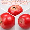 Artificial Apples Fake Frutis Apples, Simulation Apples for Home Decoration Lifelike Normal Size Apples Fake Apples for Kichen Party Chirstmas Decor (6 Pcs Red Apple)