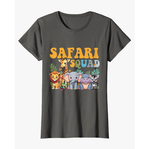 Safari Squad Zoo Jungle Animal Birthday Family Matching T-Shirt XL