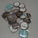 BLUE PANDA Happy Birthday Pinback Party Buttons - Birthday Pins Pack - Celebration Button Set (2.25 Inches, 6 Designs, 24-Pack)