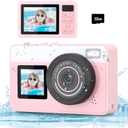 Mafiti Underwater Camera 10FT Waterproof Camera Snorkeling, Compact Floatable Digital Camera for Kids Teenagers Adults, Surfing Swimming and Kayaking, Pink