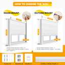 HOMEDEMO Cellular Shades Cordless White-Light Filtering 27" W x 64" H