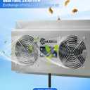 220 CFM Airflow Crawl Space Ventilation Fan with Temperature & Humidity Controller, 304 Stainless Steel Exhaust Fan for Basement Garage Attic Hydroponics & Grow Tents, Airflow & Moisture Control