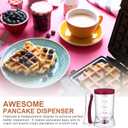 Layhit 9 Pieces Griddle Breakfast Kit, Including Precise Portion Control Pancake Batter Dispenser with Handle, Iron Cast Burger Presses, 6 Pcs Egg Rings, Basting Brush for Cooking Accessories Set