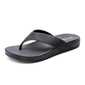 Bruno Marc Men's Flip Flops Thong Sandals Soft Cushion Supportive Footbed Summer Shoes, Size 11, Black, BMUMFF2501