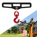 Heavy Duty Forklift Lifting Hook, Fork Lifting Attachment, 6,600 LB Capacity3 Ton, Dual Fork Mount, With swivel hook for Lifting Generators, Drums, Machinery, Fit For Standard Forklift/Tractor Forks