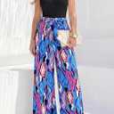 BTFBM Two Piece Sets For Women Summer 2026 Spring Outfits Casual Sleeveless Wide Leg Pants Sets Beach Vacation Clothes (XL)