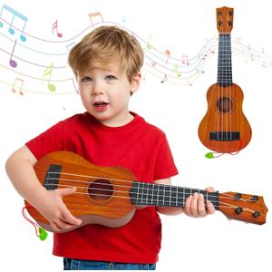 Kids Toy Ukulele Guitar,17 Inch Classical Guitar Musical Toy,4 Strings Guitar Ukulele Educational Learning Toy for Toddlers and Preschoolers (Round-shaped)