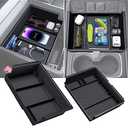 Sinvanho 1PCS Center Console Organizer Compatible with Chevy Silverado/GMC Sierra 2014-2018 1500/2500/3500HD Armrest Box Storage Tray, Truck Accessories, Full Console w/Bucket Seats Only