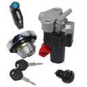 Ignition Switch Gas Cap Cover Seat Lock Key Set for Yamaha XVS650 XVS1100 XVS650A XVS1100A for Yamaha (XVS125,XVS250,XVS400, XVS650,XVS1100) Drag Star OEM 4TR-82021-00 4TR-82501-00 4TR-82501-01