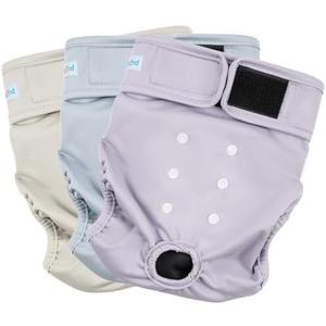 Paw Legend Washable Reusable Female Dog Period Diapers for Heat Doggie Puppy Diapers for Female Dogs (3 Pack, Medium)
