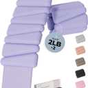 Pilates Weight | Wrist & Ankle Weights for Women | Weighted Bangles | 1LB/ 2LB Each (Set of 2) (Lilac)