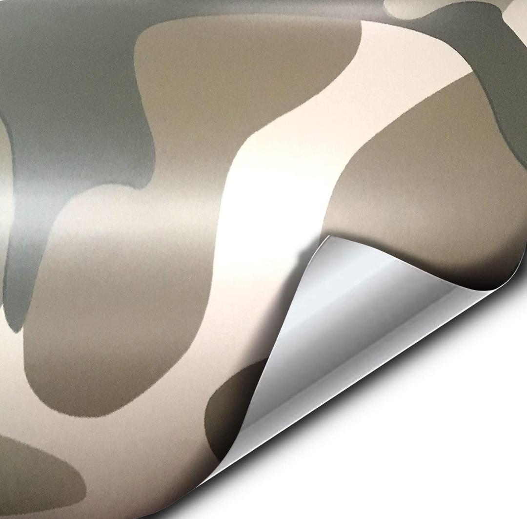 VViViD Vinyl Camouflage Pattern Wrap Air-Release Adhesive Film Sheets (6ft x 5ft, Desert Camo)