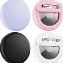 Compatible for Air Tags-4 Pack Apple Kids Hidden, Airtag Holder for Kid, AirTag Hidden Kids Holder with Invisible Pin, Anti Lost, for Children, Elderly, Luggage, Clothing (Black White Pink Purple)