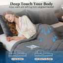 HCOIW Weighted Blanket (5 lbs, 41"x 60") Cooling Heavy Blanket, Breathable Cotton with Natural Glass Beads, Machine Washable