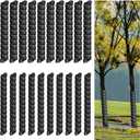 Wesiti 20 Pcs Tree Trunk Protector Plastic Spiral Trunk Tree Wrap Guard Bark Tube Protectors to Protect Bark Saplings from Deer Cats Rodents Rabbit Mowers (Black)