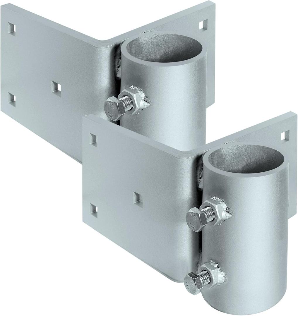Stationary Dock Heavy Duty Hardware Side Leg Pipe Holder,Floating Dock Brackets Hardware,Dock Pipe Brackets Sleeve Holder for Pipe Pole Post,7/16" Holes for 3/8" Carriage Bolts