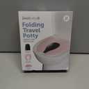 Jool Baby Folding Travel Potty Training Seat for Toddlers, Fits Round & Oval Toilets, Non-Slip Suction Cups, Includes Free Travel Bag (Pink)
