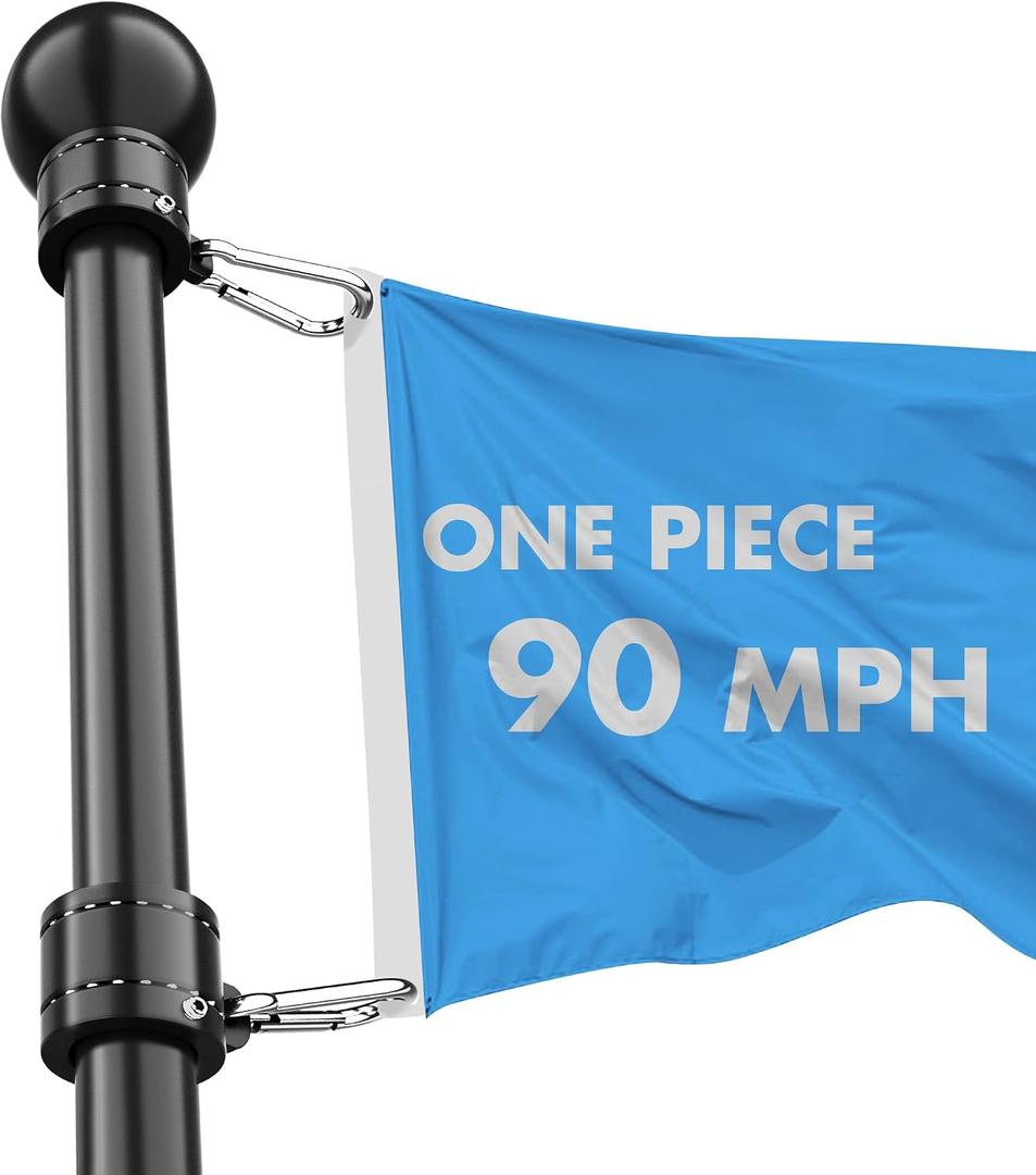 4.8FT One Piece Stainless Steel Flag Pole,Heavy Duty Anti-Wrap Spinning