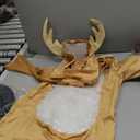 EVGVAT Kids Christmas Reindeer Costume Deer Animal Outfits Onesie Party for Boys and Girls (5-7Years)