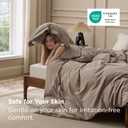 Bedsure 100% Washed Cotton Duvet Cover Queen Size - Light Brown Minimalist Bedding Set Linen Like - PureWoven Plain Simple & Soft Comforter Cover 3-Piece, 3 Pieces (Light Brown, Queen, 90"x90")