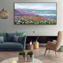 YDYSUNE Coastal Large Landscape Wall Art for Living Room, Bedroom Pictures, Ocean Beach Artwork, Blue Decorations Above Bed Decor, Coastal Landscape Wall Art, Beach Pinting 2958IN (29L" x 58W")