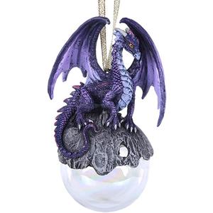 Checkmate Dragon Ornament Ball by Ruth Thompson Christmas Tree Holiday Decoration Gift Decor (Hoarfrost Purple)