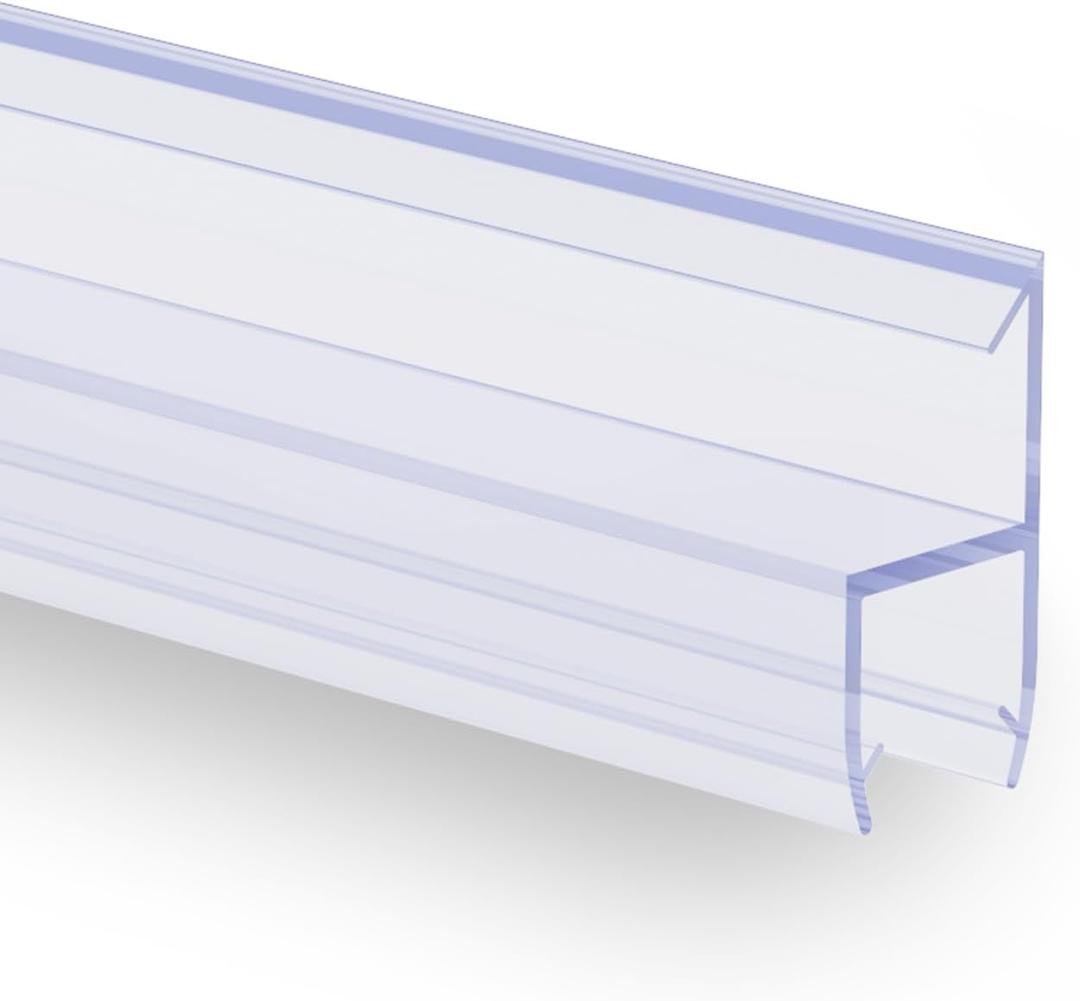 Shower Door Side Seal Strip, 39 Inch, 2 Pack, Clear