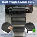 Dog Steps for Car, Truck, SUV, Dog Stairs for Car with Upgraded Non-Slip Surface, Foldable Dog Ramp for Car, Pet Stairs for Large Dogs, 5 Steps
