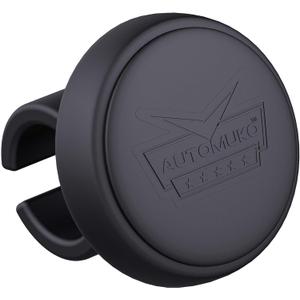 Steering Wheel Knob, Suicide Knob for Steering Wheel, Premium Silicone Finish Steering Wheel Spinner, Simple & Easy Installation No Tools Required - Fits Cars, Trucks, Buses, Boats, (Black)