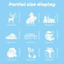 202Pcs Christmas White Window Clings Xmas Windows Stickers Snowflake Santa Claus Window Decal Reusable Double Sided Printed Self-Adhesive Windows Decoration for Xmas Holiday Winter Party 9 Sheets