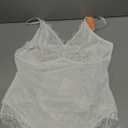FeelinGirl Bodysuits for Women Lace Shapewear Tummy Control Body Suits Women Lace Tops Body Shaper White 3XL