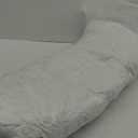 Squishy Flat Bed Pillows King Size Set of 2 Extra Soft Thin Pillow for Stomach Sleeping Adults Kids Back Sleeper Plush Fluffy White 20x36 inches