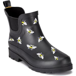 TOSH Ladies Chelsea Ankle Wellington Boots Short Slip On Waterproof Rubber Ladies Riding Riding Wellington Boots 8