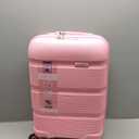 Kono Carry On Luggage 24 Inch Checked-Medium Hard Shell Travel Trolley 4 Spinner Wheels Lightweight Polypropylene Suitcase with TSA Lock, Pink