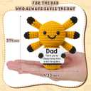 Funny Dad Gifts from Daughter, Novelty Thank You Gratitude Appreciation Gift for Daddy Dada Father StepDads Birthday Christmas from Son Kids, Handmade Mini Crochet Spider Present