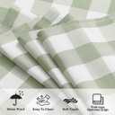Checkered Tablecloth Rectangle Gingham Table Cloths Waterproof Wrinkle Free Buffalo Plaid Table Covers Washable for Dining, Parties & Outdoor Picnic(Sage Green,60" Round)