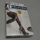 Truform Sheer Compression Stockings, 15-20 mmHg, Women's Thigh High Length, 20 Denier, Beige, X-Large