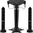 Singing Machine iSM1030BT Bluetooth Karaoke Pedestal, Karaoke Machine with Speakers, Black