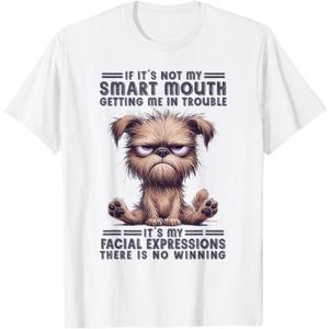 If It's Not My Smart Mouths Getting Me In Trouble Funny Cat T-Shirt, S
