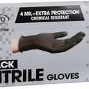 ForPro Disposable Nitrile Gloves, Chemical Resistant, Powder-Free, Latex-Free, Non-Sterile, Food Safe, 4 Mil
