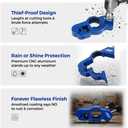 FRP Motorcycle Grip Lock - Universal Anti-Theft Handlebar Security for Bikes, Scooters & ATVs - Brake/Throttle Lock with Helmet Hook,Blue