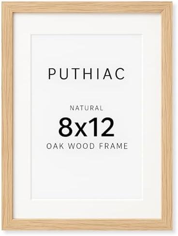 8x12 Oak Wood Picture Frams - Minimalist 8x12 Oak Wood Frames, 8"x12" Picture Frame Wood, Natural Solid Wooden Picture Frames for Wall Art Photo and Prints (1 Pack, Beige)