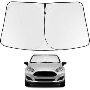 Proadsy Windshield Sun Shade for Ford Fiesta 2017-2023 4-Layer Foldable Front Sunshade Protector Sun Visor Blocks UV Rays Keep Car Cooler Accessories