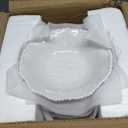 Beaded Melamine Dinnerware Set of 6,18 piece Farmhouse Plates and Bowls Set