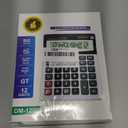12 Digit Desktop Calculator with Large LCD Display and Sensitive Button, Dual Solar Power and Battery, Standard Function for Office (YE1200v)