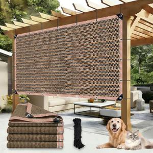 Shade Cloth for Garden, 20 x 30 FT 90% Mesh Tarp with Grommets Shade Cloth for Greenhouse,Patio,Vegetables,Plants Cover and Chicken Coops, Mocha Shade Net for Outdoor Garden