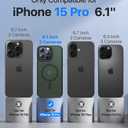 Faiono Magnetic for iPhone 15 Pro Case [Military-Grade Protection][Compatible with MagSafe][Translucent Matte] Shockproof Protective Slim Phone Case for iPhone 15 Pro, Alpine Green