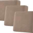 H.VERSAILTEX Super Stretch Individual Seat Cushion Covers Sofa Covers Couch Covers Slipcover Sets Thick Jacquard Textured Twill Fabric (3 Piece XL Sofa Cushion Covers, Macchiato)
