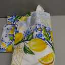 Lemon Tablecloth 60 x 84 Inch Rectangle, Yellow and Blue Mediterranean Summer Decor Tile Flower Pattern Table Cloth Italian Themed Decor for Party Oblong Table Cover for Dining Room