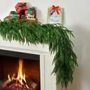 6FT Norfolk Pine Garland,Christmas Garland,Christmas Decorations,High-Density Norfolk Pine Garland
